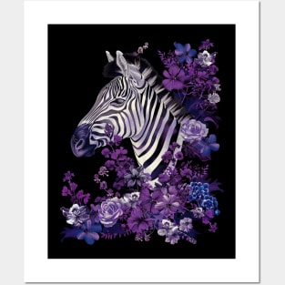 Zebra Swishing Tails Posters and Art